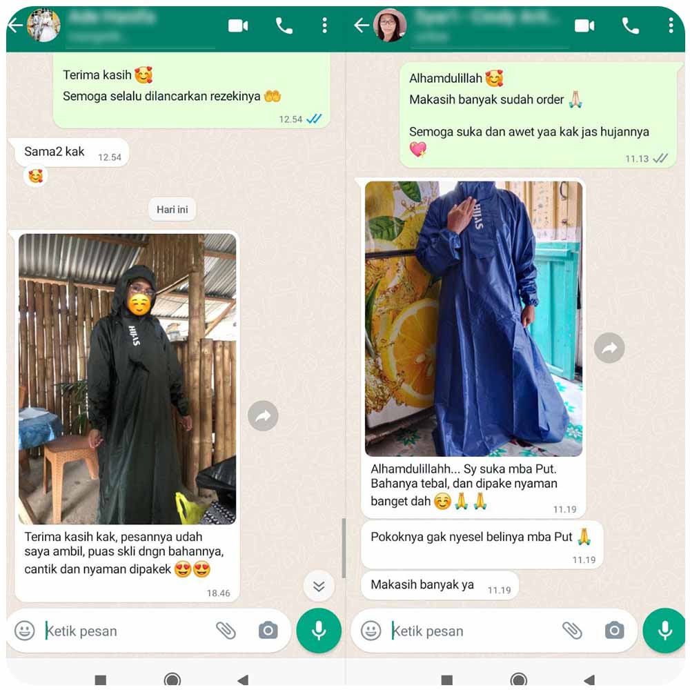 Testimoni Jas Hujan Syar'i (2)